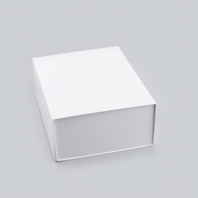 Cater Tek Rectangle White Paper Extra Large Tic Tac Box - Magnetic - 12" x 10" x 5" - 10 count box
