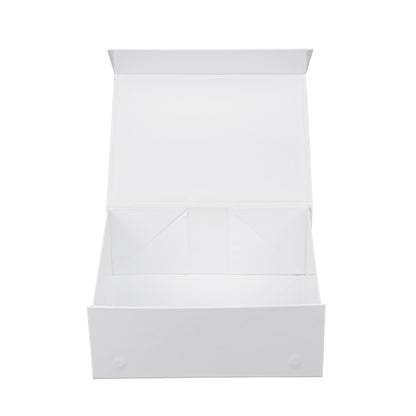 Cater Tek Rectangle White Paper Extra Large Tic Tac Box - Magnetic - 12" x 10" x 5" - 10 count box