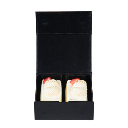 Cater Tek Rectangle Black Paper Extra Small Tic Tac Box - Magnetic - 5" x 4" x 2 1/2" - 10 count box