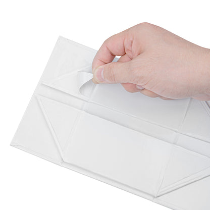 Cater Tek Rectangle White Paper Extra Small Tic Tac Box - Magnetic - 5" x 4" x 2 1/2" - 10 count box