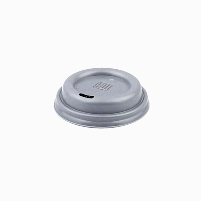 Restpresso Pewter Gray Plastic Coffee Cup Lid - Fits 4 oz - 2 1/2" x 2 1/2" x 3/4" - 25 count box