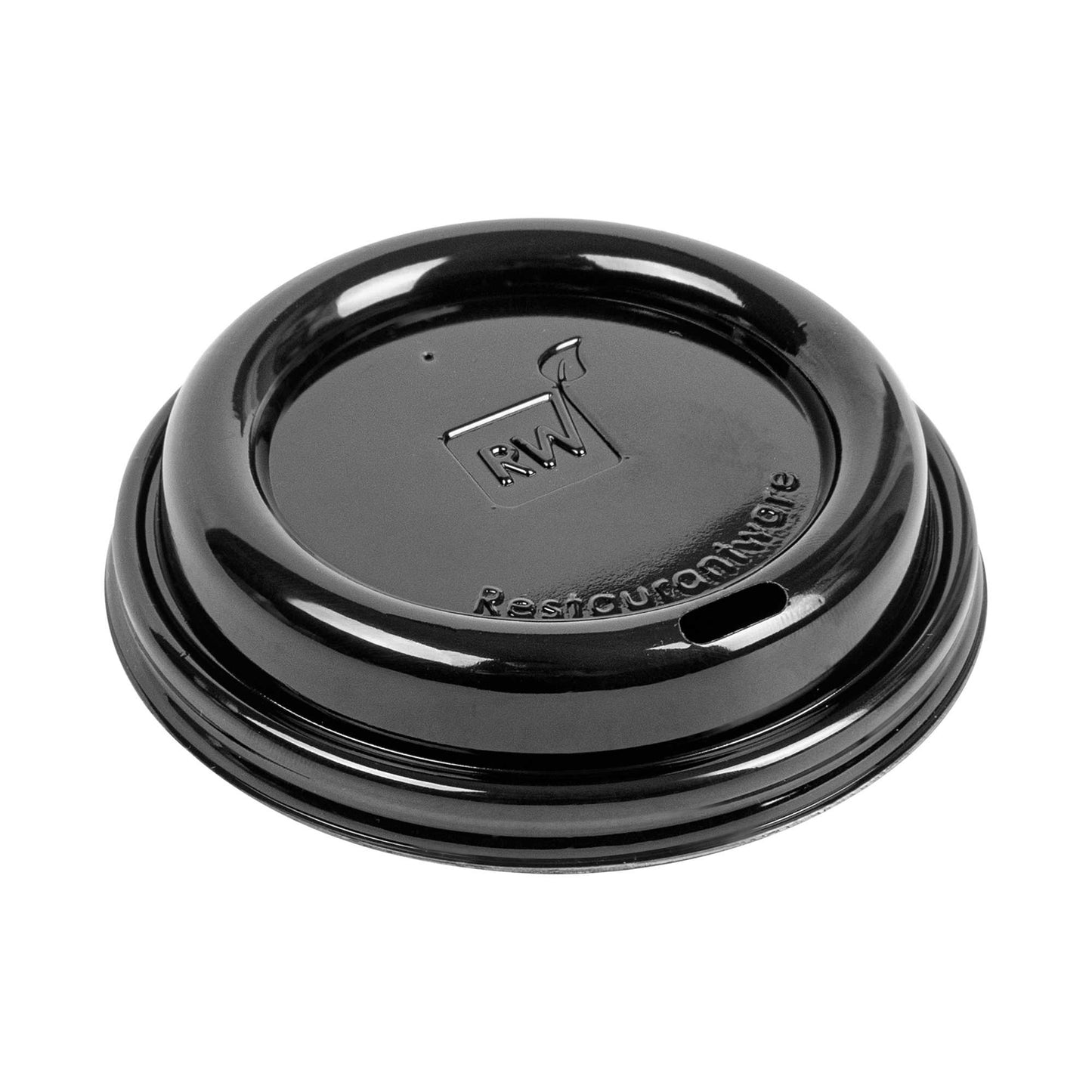 Restpresso Black Plastic Coffee Cup Lid - Fits 8, 12, 16 and 20 oz - 500 count box