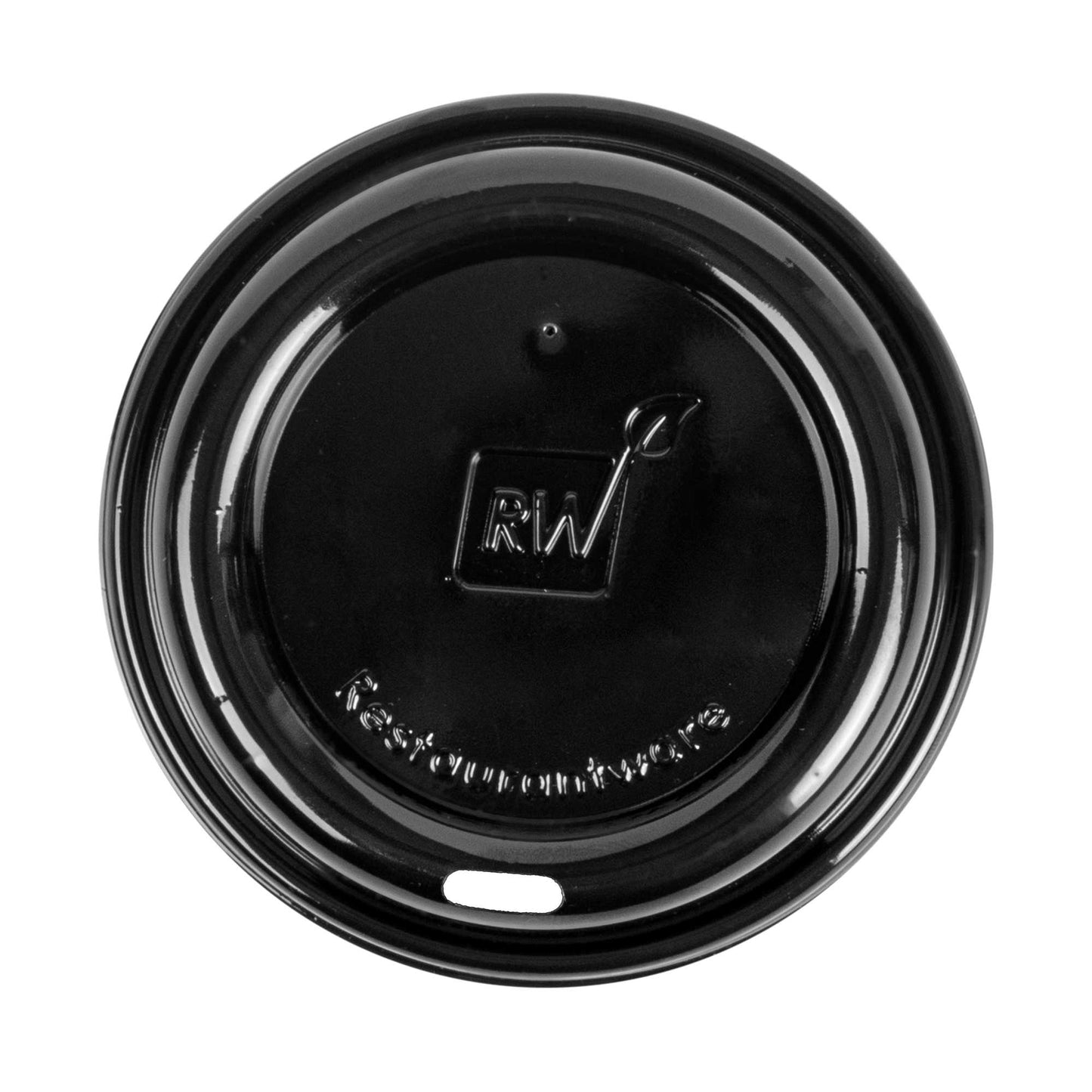 Restpresso Black Plastic Coffee Cup Lid - Fits 8, 12, 16 and 20 oz - 500 count box