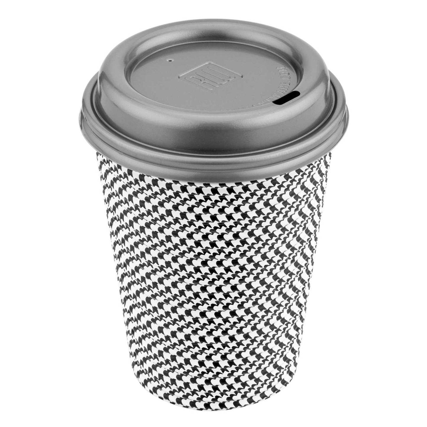 Restpresso Pewter Gray Plastic Coffee Cup Lid - Fits 8, 12, 16 and 20 oz - 25 count box