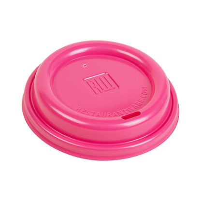Restpresso Hot Pink Plastic Coffee Cup Lid - Fits 8, 12, 16 and 20 oz - 25 count box
