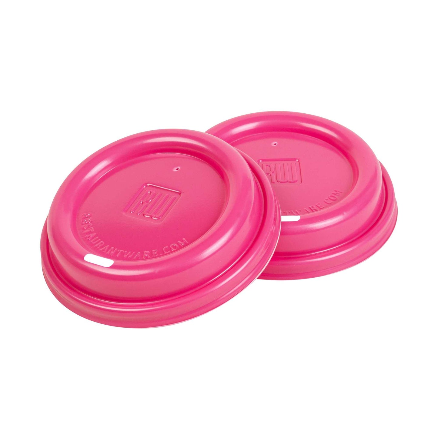 Restpresso Hot Pink Plastic Coffee Cup Lid - Fits 8, 12, 16 and 20 oz - 25 count box