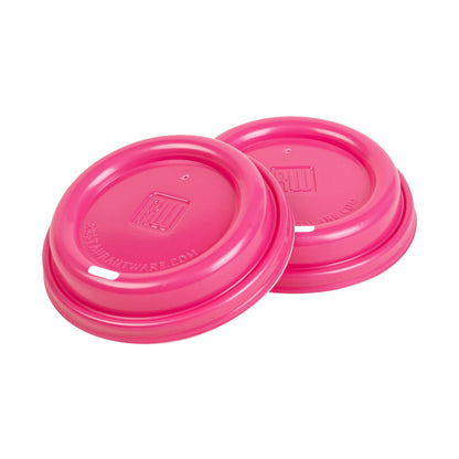 Restpresso Hot Pink Plastic Coffee Cup Lid - Fits 8, 12, 16 and 20 oz - 25 count box