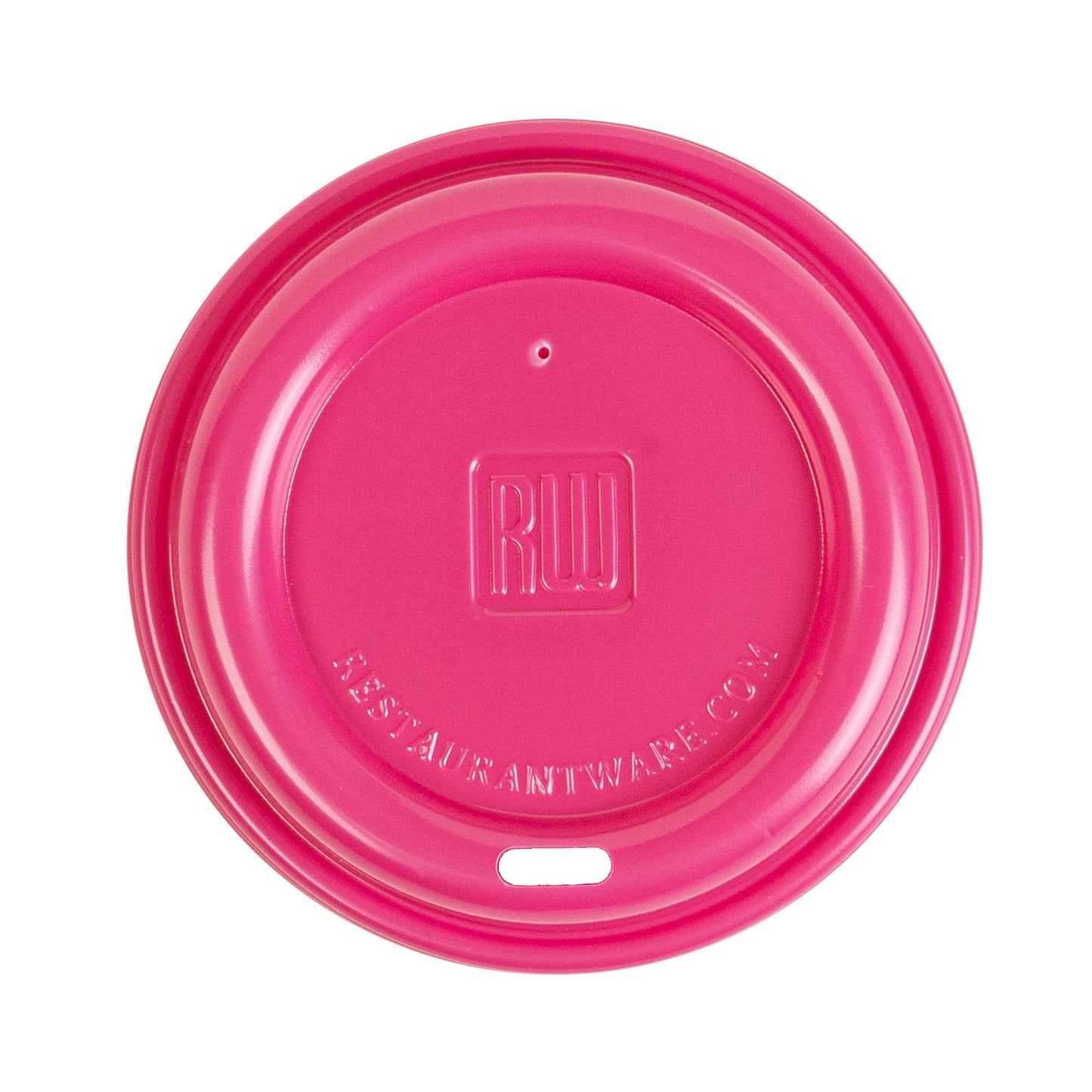Restpresso Hot Pink Plastic Coffee Cup Lid - Fits 8, 12, 16 and 20 oz - 25 count box