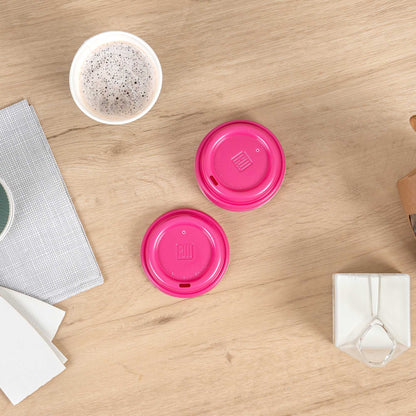 Restpresso Hot Pink Plastic Coffee Cup Lid - Fits 8, 12, 16 and 20 oz - 500 count box