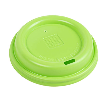 Restpresso Lime Green Plastic Coffee Cup Lid - Fits 8, 12, 16 and 20 oz - 25 count box