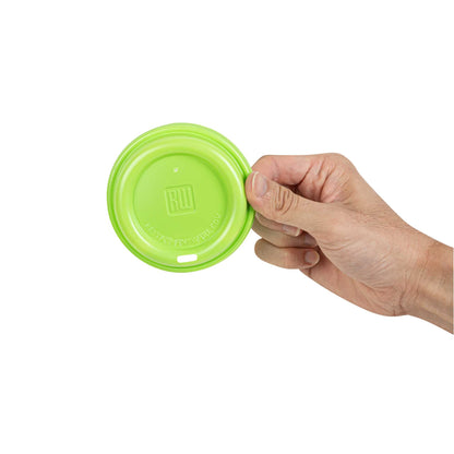 Restpresso Lime Green Plastic Coffee Cup Lid - Fits 8, 12, 16 and 20 oz - 25 count box