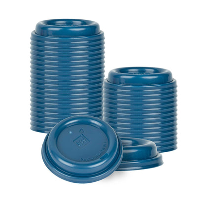 Restpresso Midnight Blue Plastic Coffee Cup Lid - Fits 8, 12, 16 and 20 oz - 500 count box