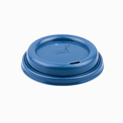 Restpresso Midnight Blue Plastic Coffee Cup Lid - Fits 8, 12, 16 and 20 oz - 25 count box