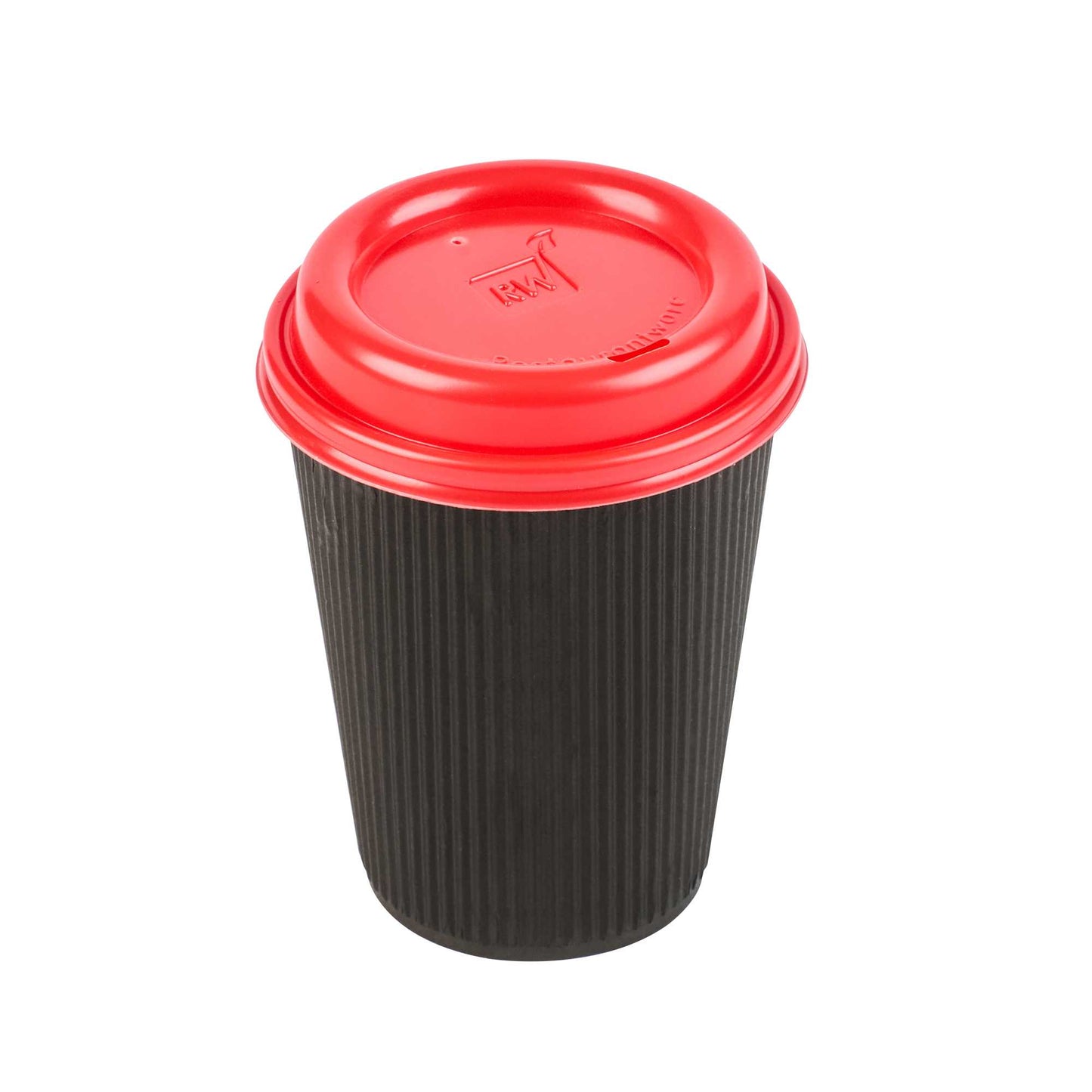 Restpresso Red Plastic Coffee Cup Lid - Fits 8, 12, 16 and 20 oz - 25 count box