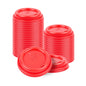 Restpresso Red Plastic Coffee Cup Lid - Fits 8, 12, 16 and 20 oz - 25 count box