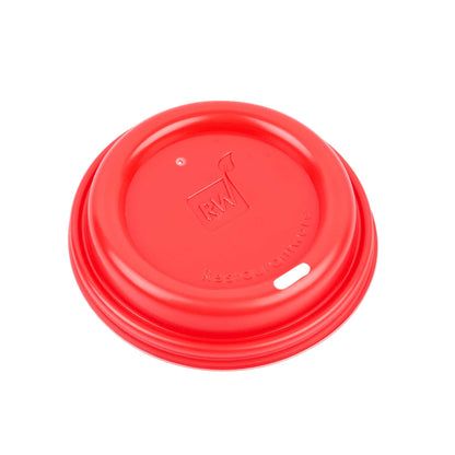 Restpresso Red Plastic Coffee Cup Lid - Fits 8, 12, 16 and 20 oz - 25 count box
