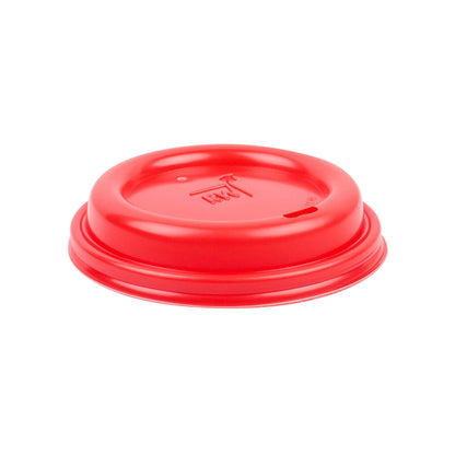 Restpresso Red Plastic Coffee Cup Lid - Fits 8, 12, 16 and 20 oz - 25 count box