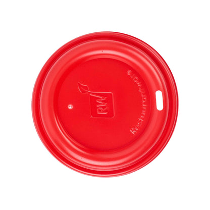 Restpresso Red Plastic Coffee Cup Lid - Fits 8, 12, 16 and 20 oz - 25 count box