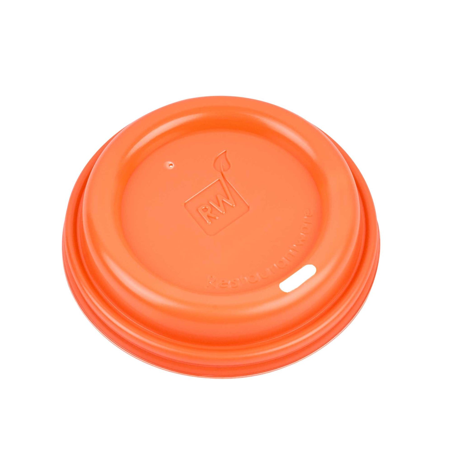 Restpresso Tangerine Orange Plastic Coffee Cup Lid - Fits 8, 12, 16 and 20 oz - 25 count box