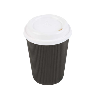 Restpresso White Plastic Coffee Cup Lid - Fits 8, 12, 16 and 20 oz - 25 count box