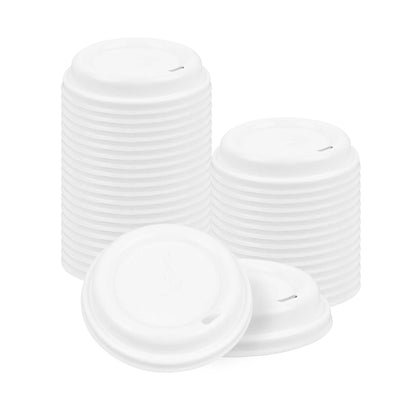 Restpresso White Plastic Coffee Cup Lid - Fits 8, 12, 16 and 20 oz - 25 count box