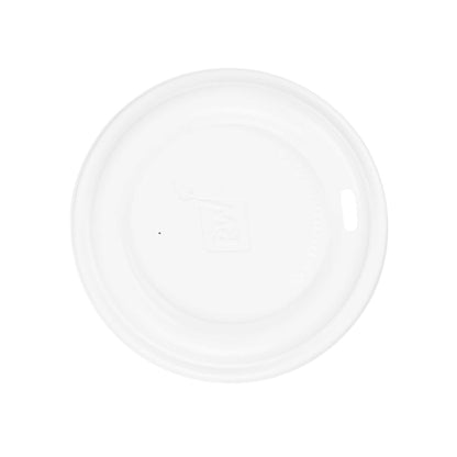 Restpresso White Plastic Coffee Cup Lid - Fits 8, 12, 16 and 20 oz - 25 count box