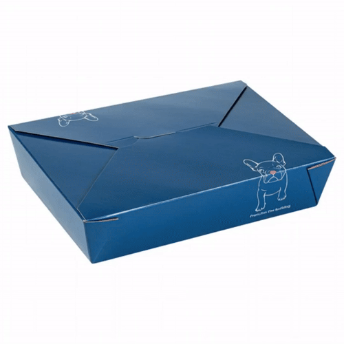 Bio Tek 49 oz Rectangle Frenchie Paper #2 Bio Box Take Out Container - 8 1/2" x 6 1/4" x 2" - 200 count box