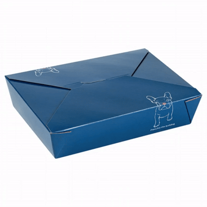 Bio Tek 49 oz Rectangle Frenchie Paper #2 Bio Box Take Out Container - 8 1/2" x 6 1/4" x 2" - 200 count box