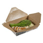 Bio Tek 49 oz Rectangle Newsprint Paper Bio Box Take Out Container - 8 1/2" x 6 1/4" x 2" - 50 count box