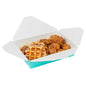Bio Tek 49 oz Rectangle Turquoise Paper #2 Bio Box Take Out Container - 8 1/2" x 6 1/4" x 2" - 200 count box
