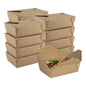 Bio Tek 71 oz Rectangle Kraft Paper #3 Bio Box Take Out Container - 8 1/2" x 6 1/4" x 2 1/2" - 50 count box