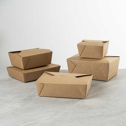 Bio Tek 71 oz Rectangle Kraft Paper #3 Bio Box Take Out Container - 8 1/2" x 6 1/4" x 2 1/2" - 200 count box