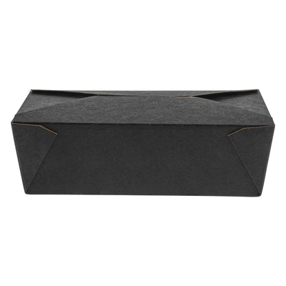 Bio Tek 71 oz Rectangle Black Paper #3 Bio Box Take Out Container - 8 1/2" x 6 1/4" x 2 1/2" - 50 count box