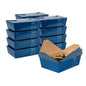 Bio Tek 71 oz Rectangle Frenchie Paper #3 Bio Box Take Out Container - 8 1/2" x 6 1/4" x 2 1/2" -50 count box