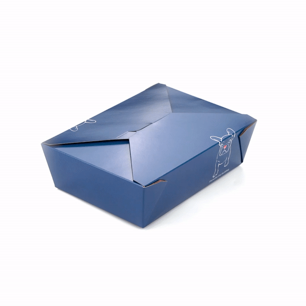 Bio Tek 71 oz Rectangle Frenchie Paper #3 Bio Box Take Out Container - 8 1/2" x 6 1/4" x 2 1/2" - 200 count box