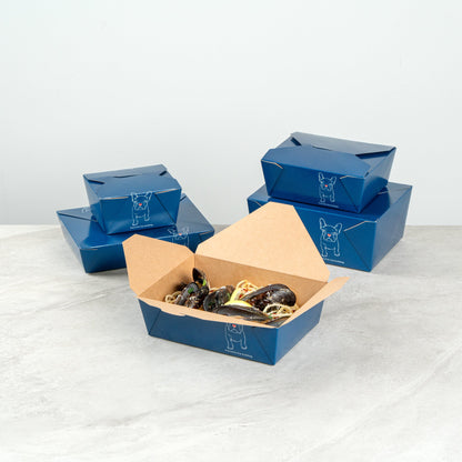 Bio Tek 71 oz Rectangle Frenchie Paper #3 Bio Box Take Out Container - 8 1/2" x 6 1/4" x 2 1/2" - 200 count box