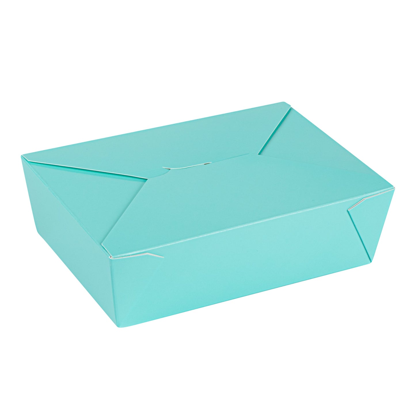 Bio Tek 71 oz Rectangle Turquoise Paper #3 Bio Box Take Out Container - 8 1/2" x 6 1/4" x 2 1/2" -50 count box