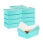 Bio Tek 71 oz Rectangle Turquoise Paper #3 Bio Box Take Out Container - 8 1/2" x 6 1/4" x 2 1/2" -50 count box