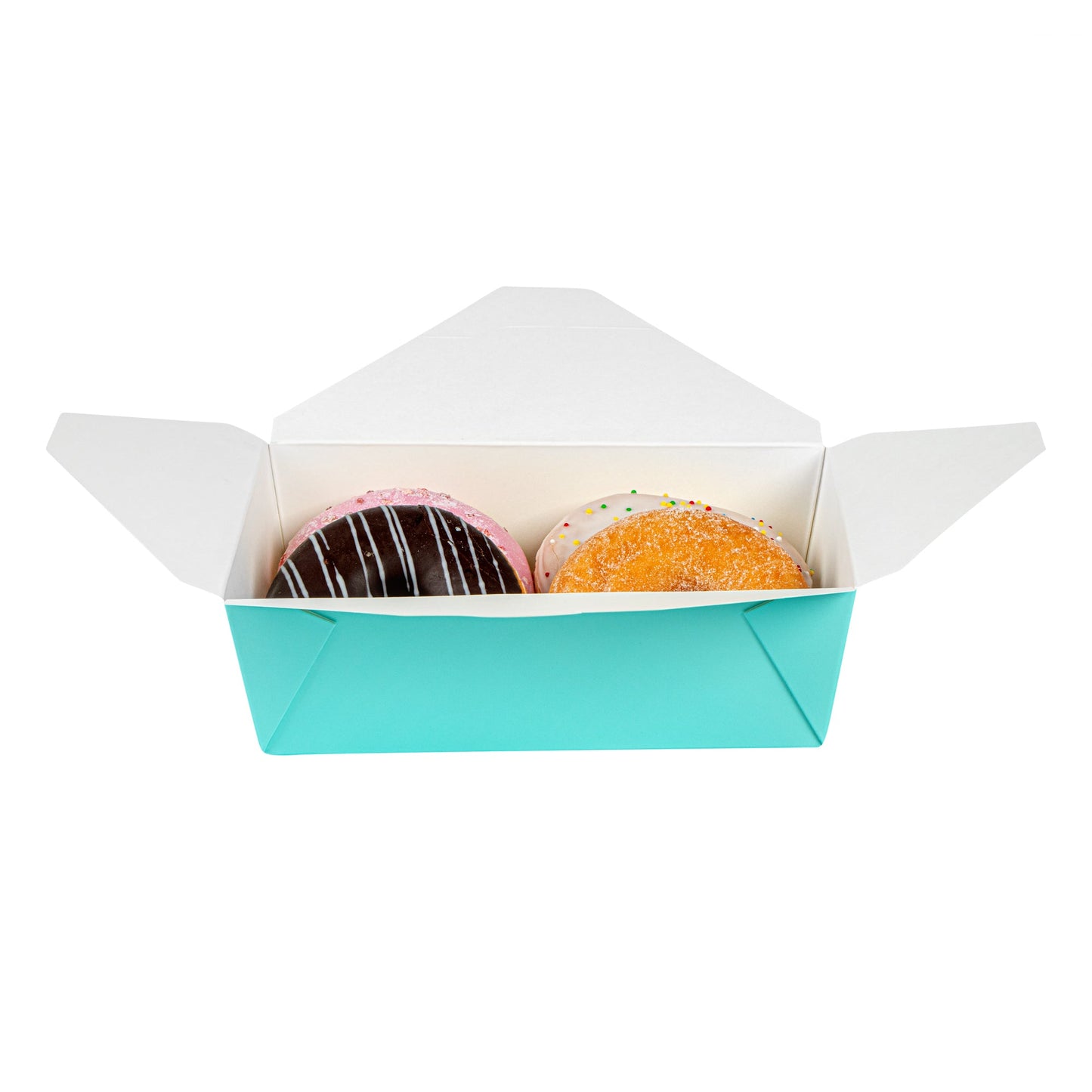 Bio Tek 71 oz Rectangle Turquoise Paper #3 Bio Box Take Out Container - 8 1/2" x 6 1/4" x 2 1/2" -50 count box