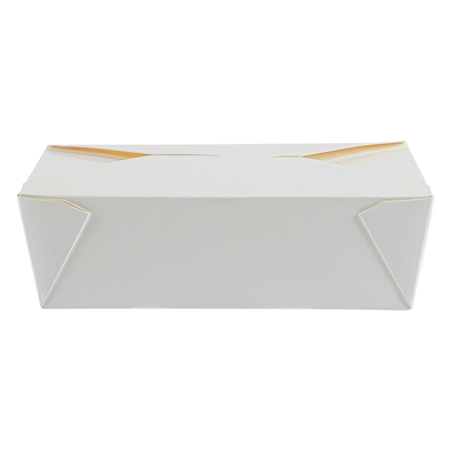 Bio Tek 71 oz Rectangle White Paper #3 Bio Box Take Out Container - 8 1/2" x 6 1/4" x 2 1/2" - 50 count box