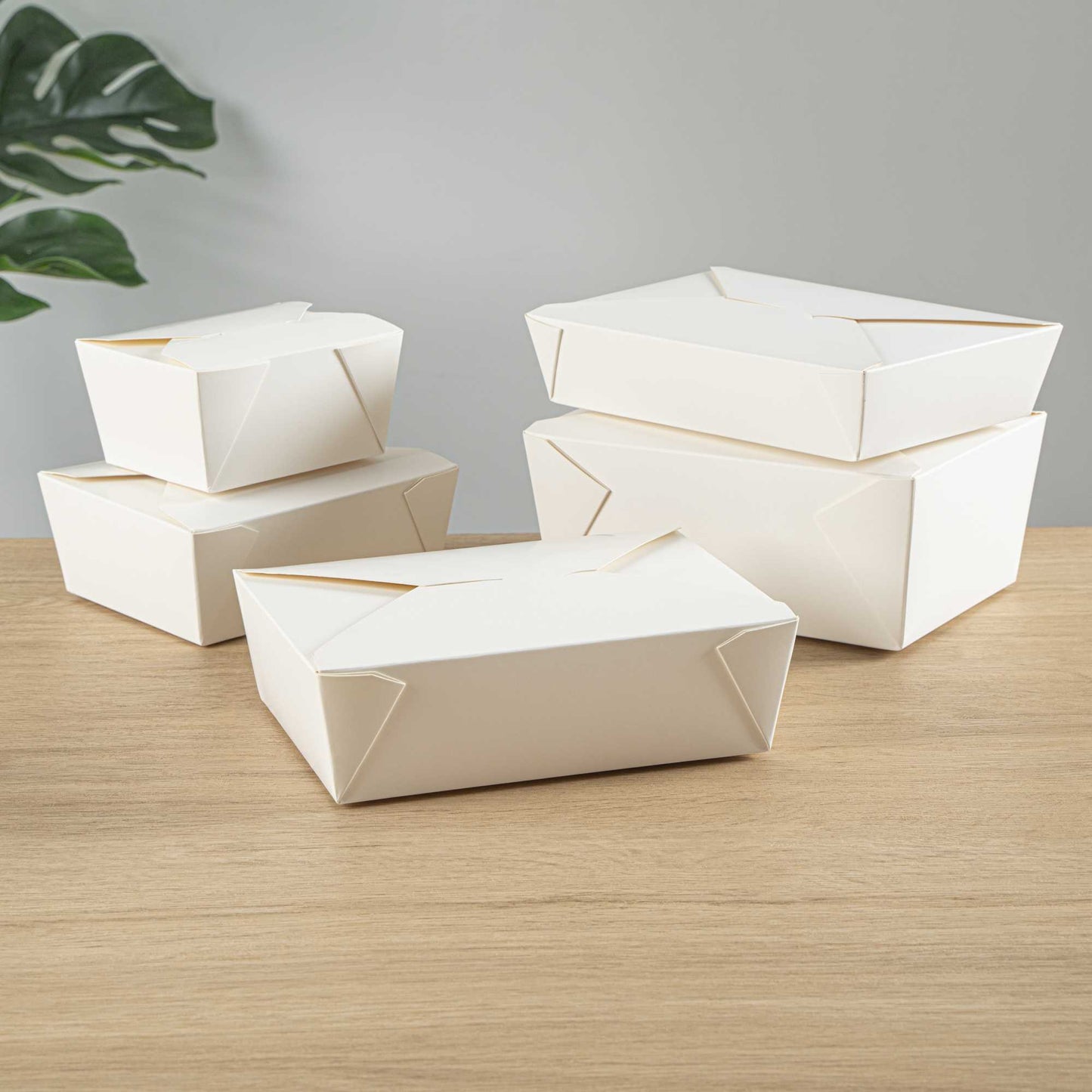 Bio Tek 71 oz Rectangle White Paper #3 Bio Box Take Out Container - 8 1/2" x 6 1/4" x 2 1/2" - 50 count box
