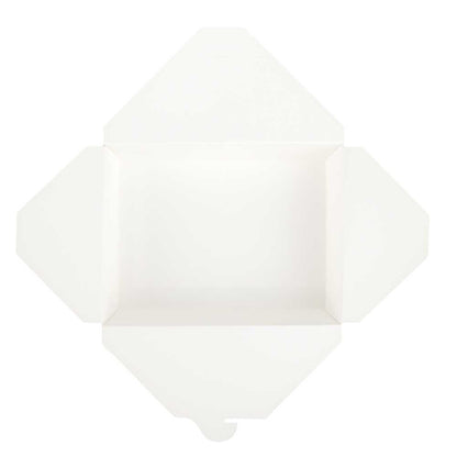 Bio Tek 71 oz Rectangle White Paper #3 Bio Box Take Out Container - 8 1/2" x 6 1/4" x 2 1/2" - 200 count box
