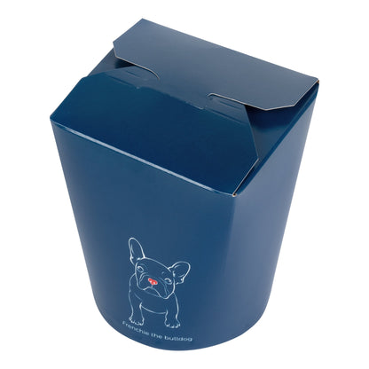 Bio Tek 16 oz Round Frenchie Paper Noodle Take Out Container - 3 1/4" x 3" x 4" - 200 count box