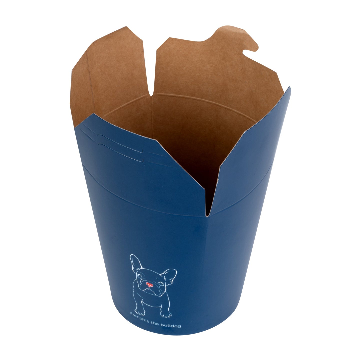 Bio Tek 16 oz Round Frenchie Paper Noodle Take Out Container - 3 1/4" x 3" x 4" - 200 count box