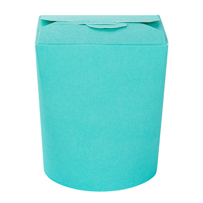 Bio Tek 16 oz Round Turquoise Paper Noodle Take Out Container - 3 1/4" x 3" x 4" - 200 count box