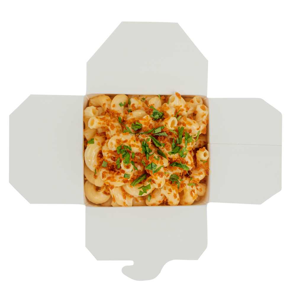 Bio Tek 16 oz Round White Paper Noodle Take Out Container - 3 1/4" x 3" x 4" - 200 count box