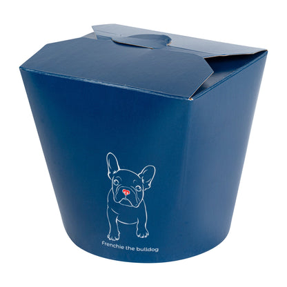 Bio Tek 26 oz Round Frenchie Paper Noodle Take Out Container - 4" x 3 1/2" x 3 3/4" - 200 count box