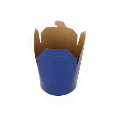 Bio Tek 26 oz Round Frenchie Paper Noodle Take Out Container - 4" x 3 1/2" x 3 3/4" - 200 count box