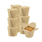 Bio Tek 26 oz Round Kraft Paper Noodle Take Out Container - 4" x 3 1/2" x 3 3/4" - 200 count box