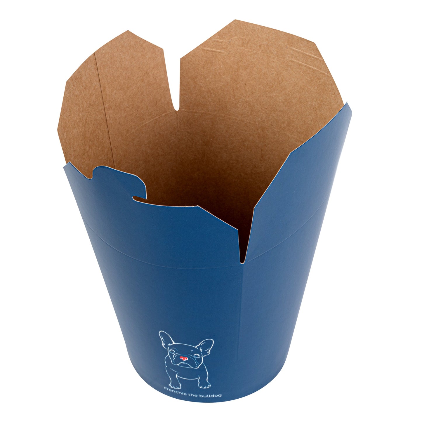 Bio Tek 32 oz Round Frenchie Paper Noodle Take Out Container - 4" x 3 1/2" x 4 1/2" - 200 count box